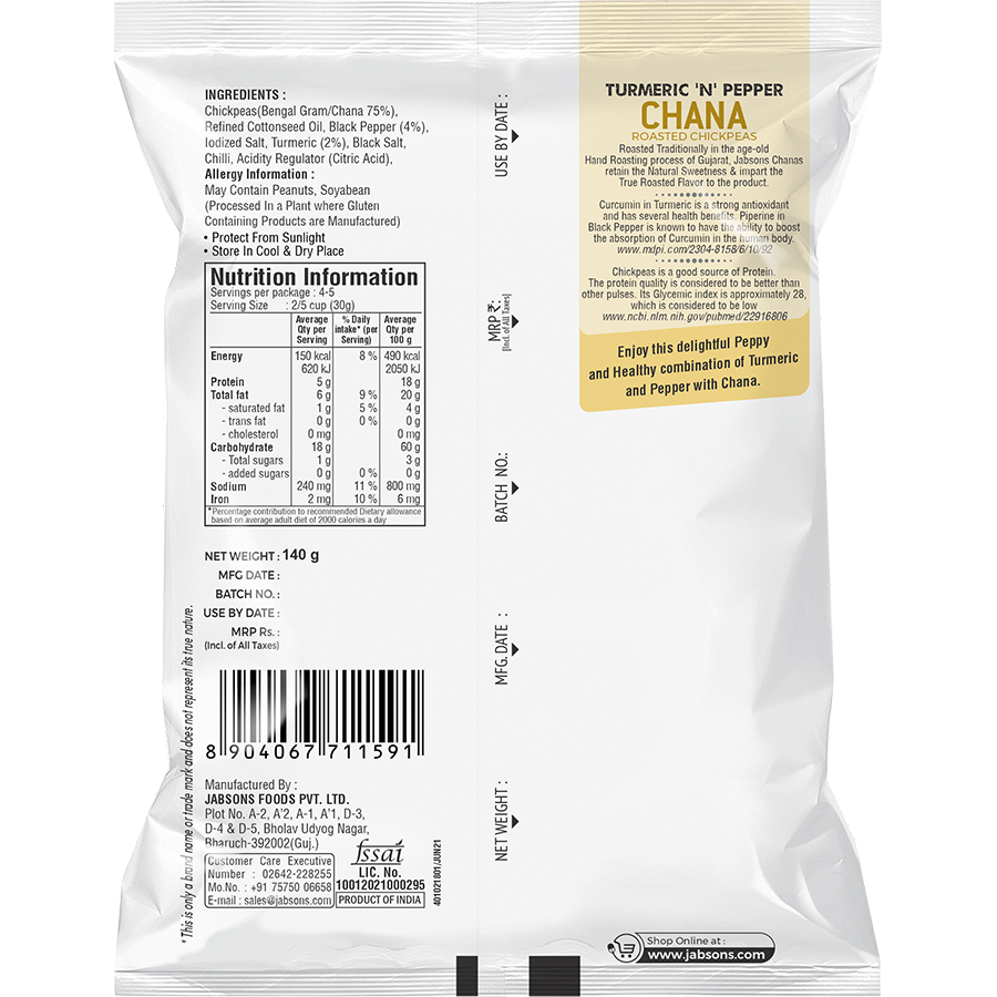 Turmeric pepper Chana