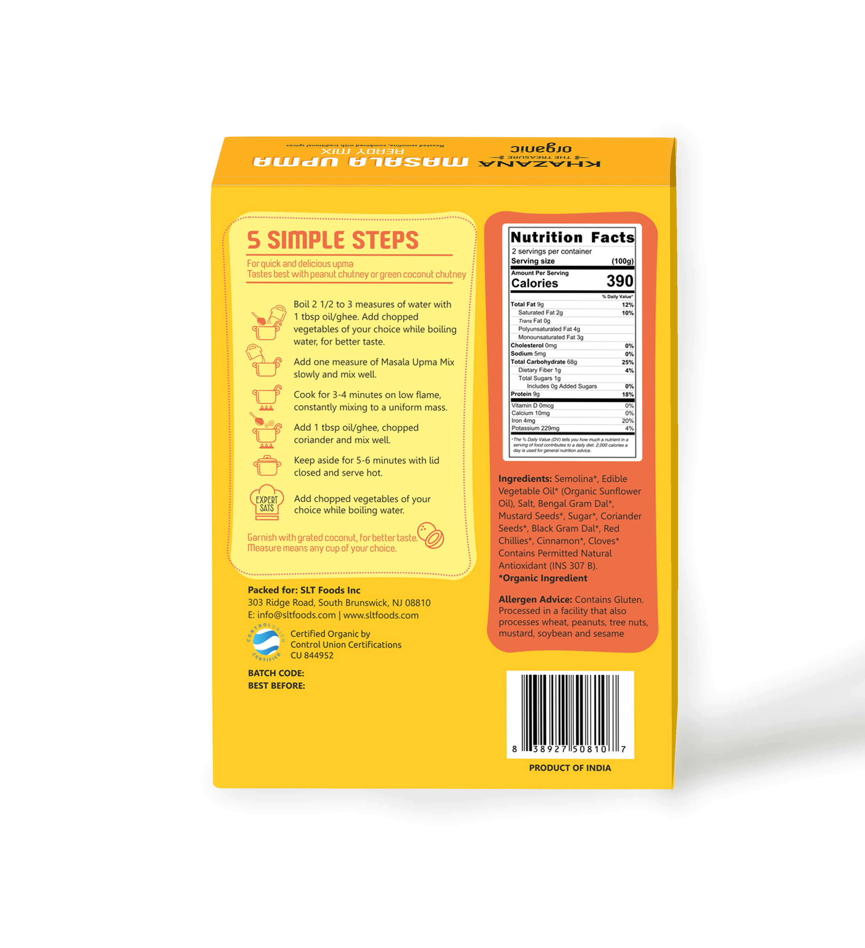 Organic Masala Upma Ready Mix