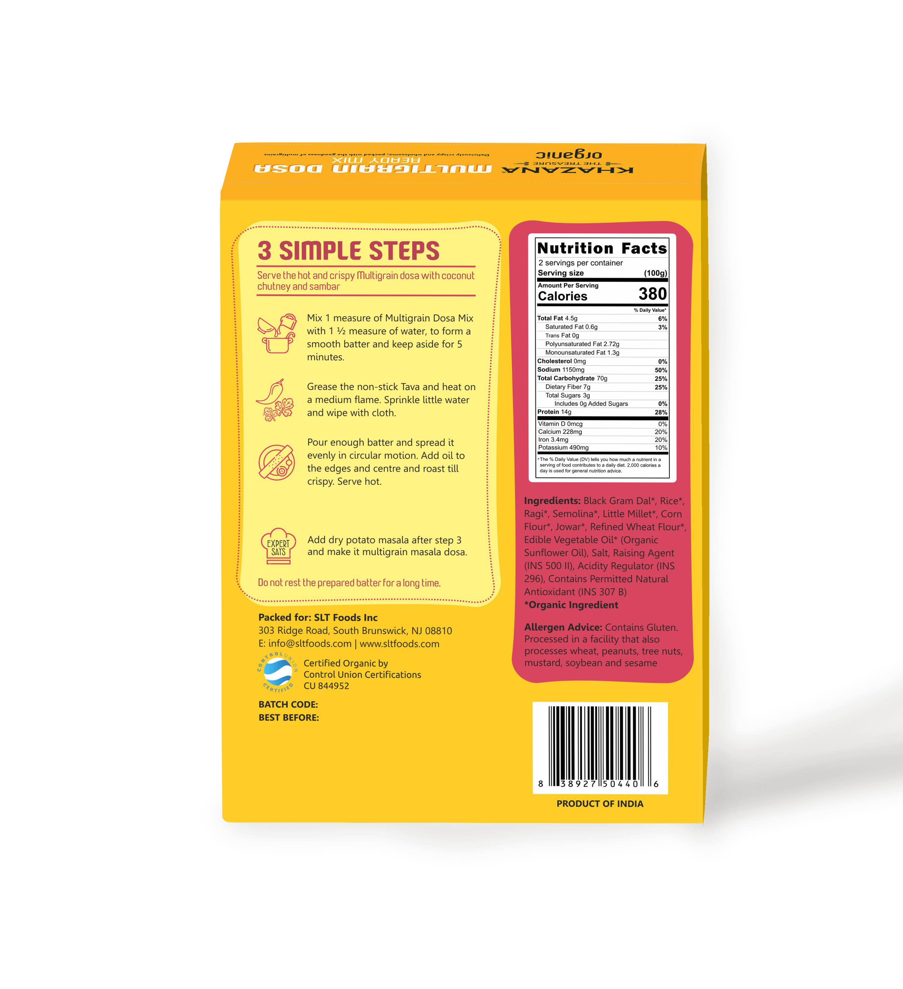 Organic Mutligrain Dosa Ready mix