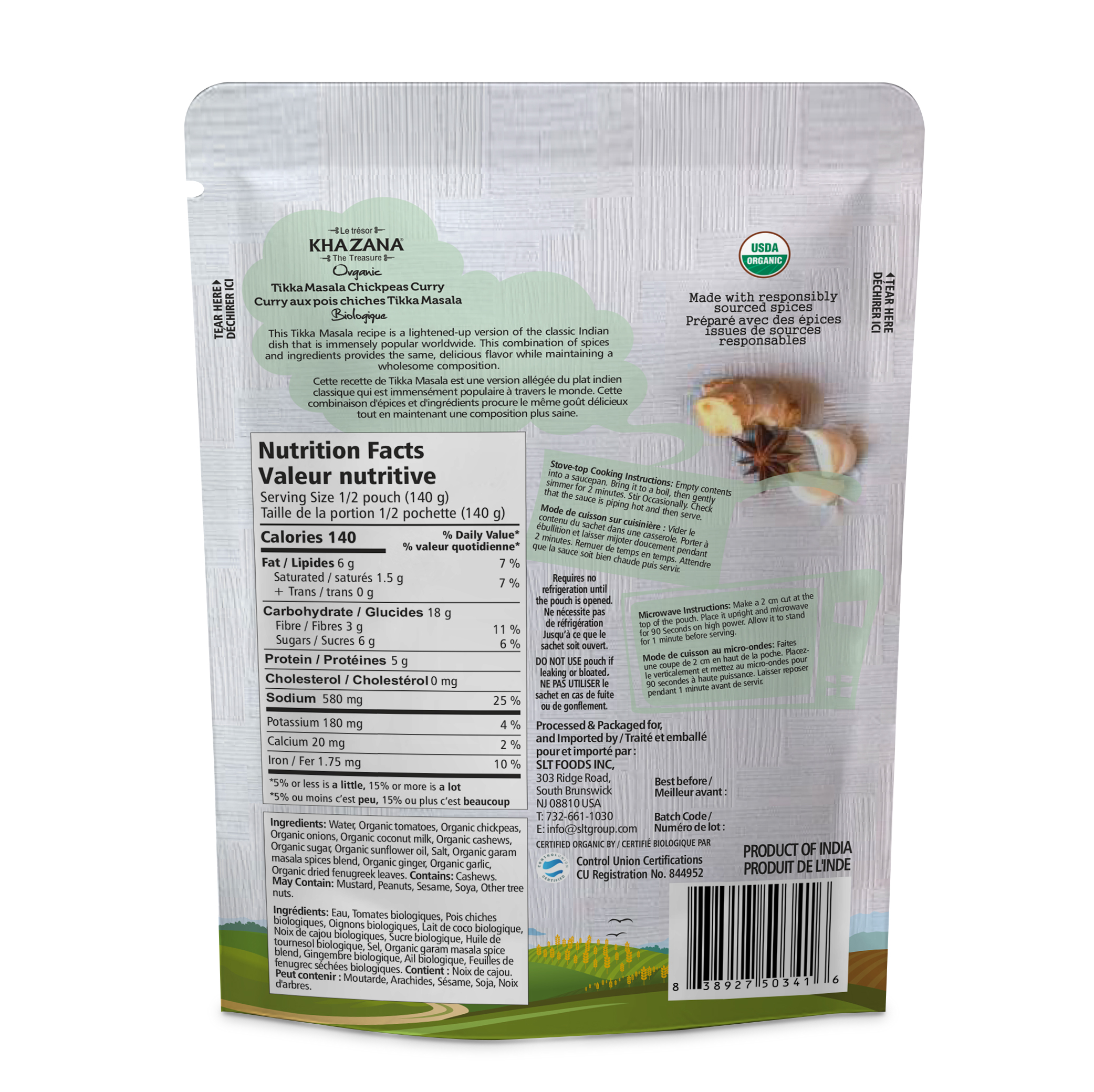 tikka masala curry back Organic Tikka Masala Chickpeas Curry