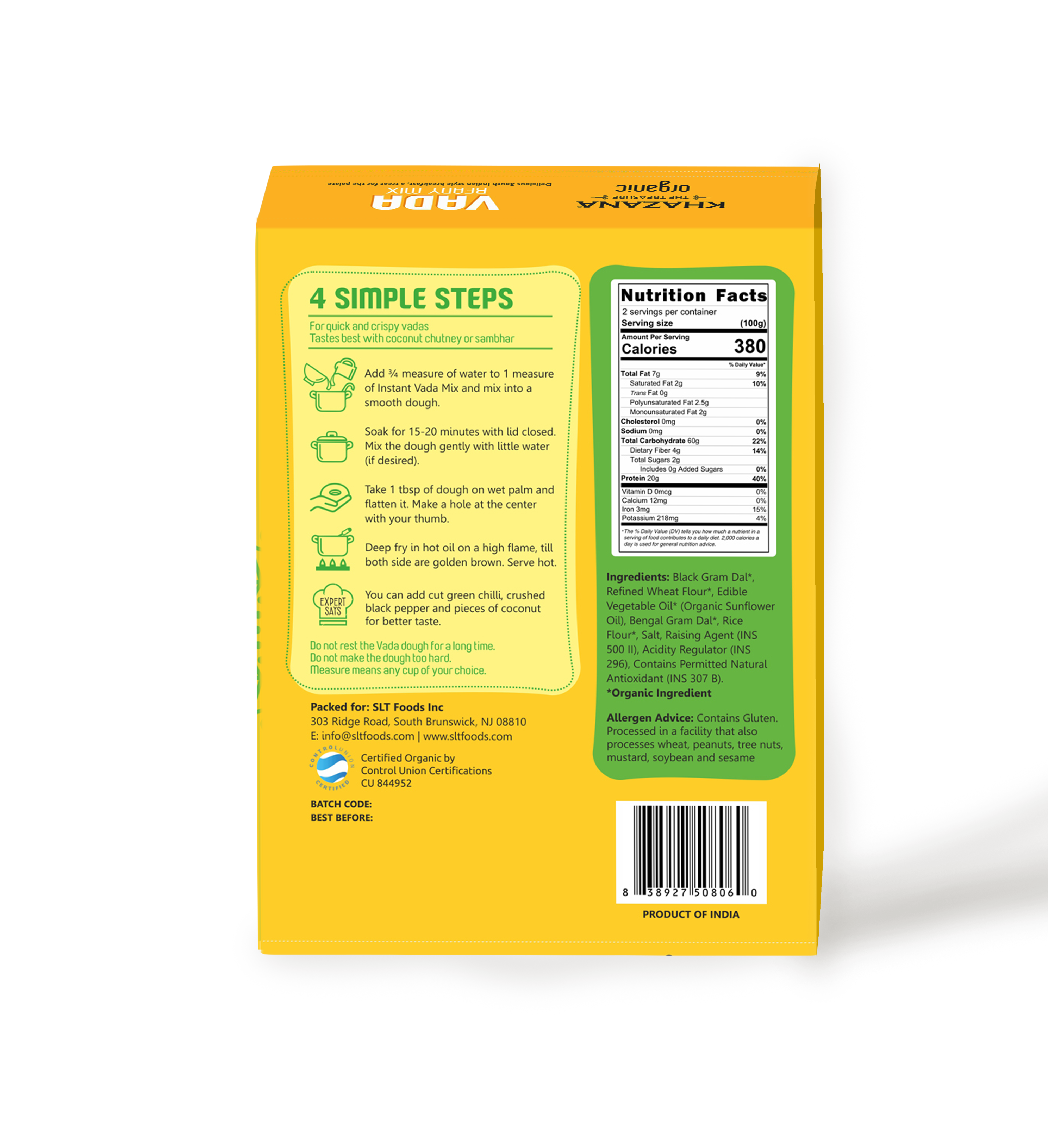 vada back Organic Vada Ready Mix